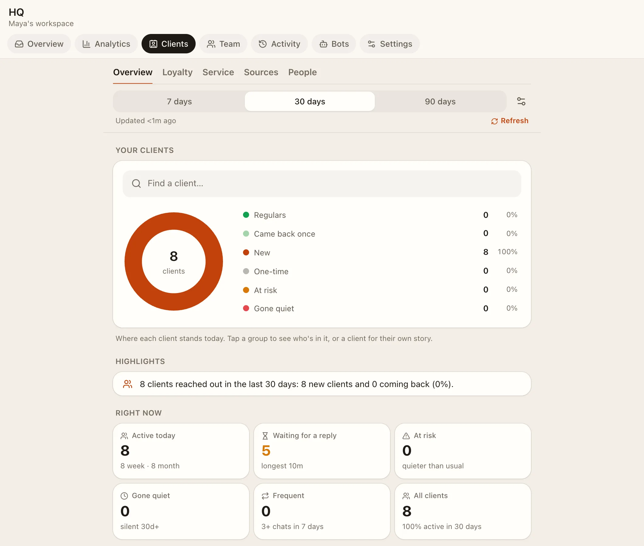 HQ → Clients