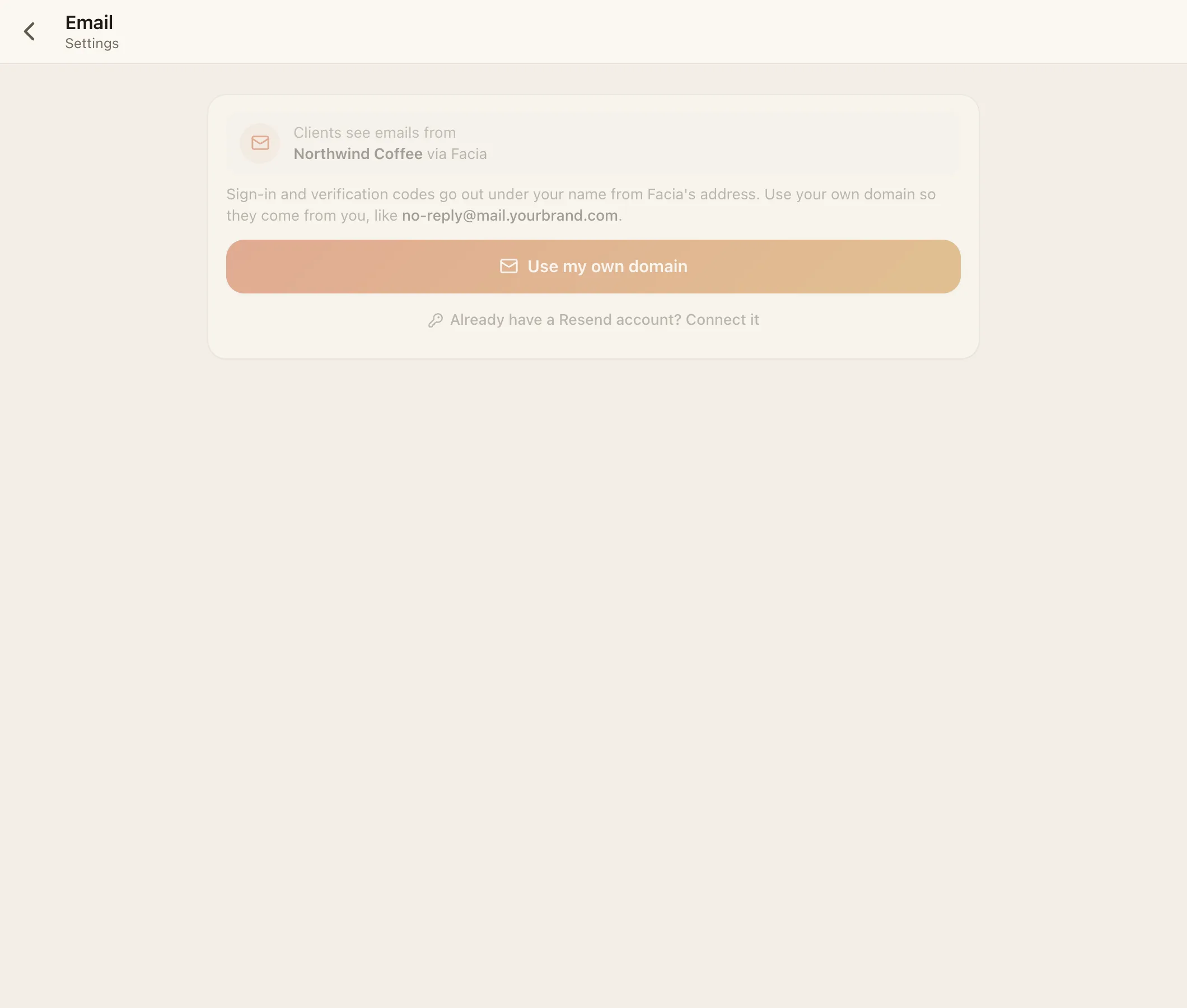 HQ → Settings → Email